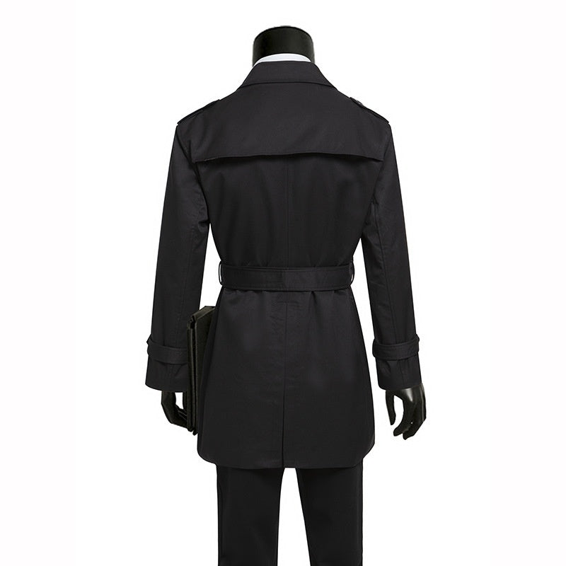 Trench Coat Slim-Fit Plus-Size British Style Mens Wear For Spring And Autumn Business Casual
