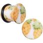 White Acrylic Pineapple Single Flare Plug Set Available in Sizes 3mm to 16mm