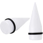 24mm White Acrylic Straight Taper Set