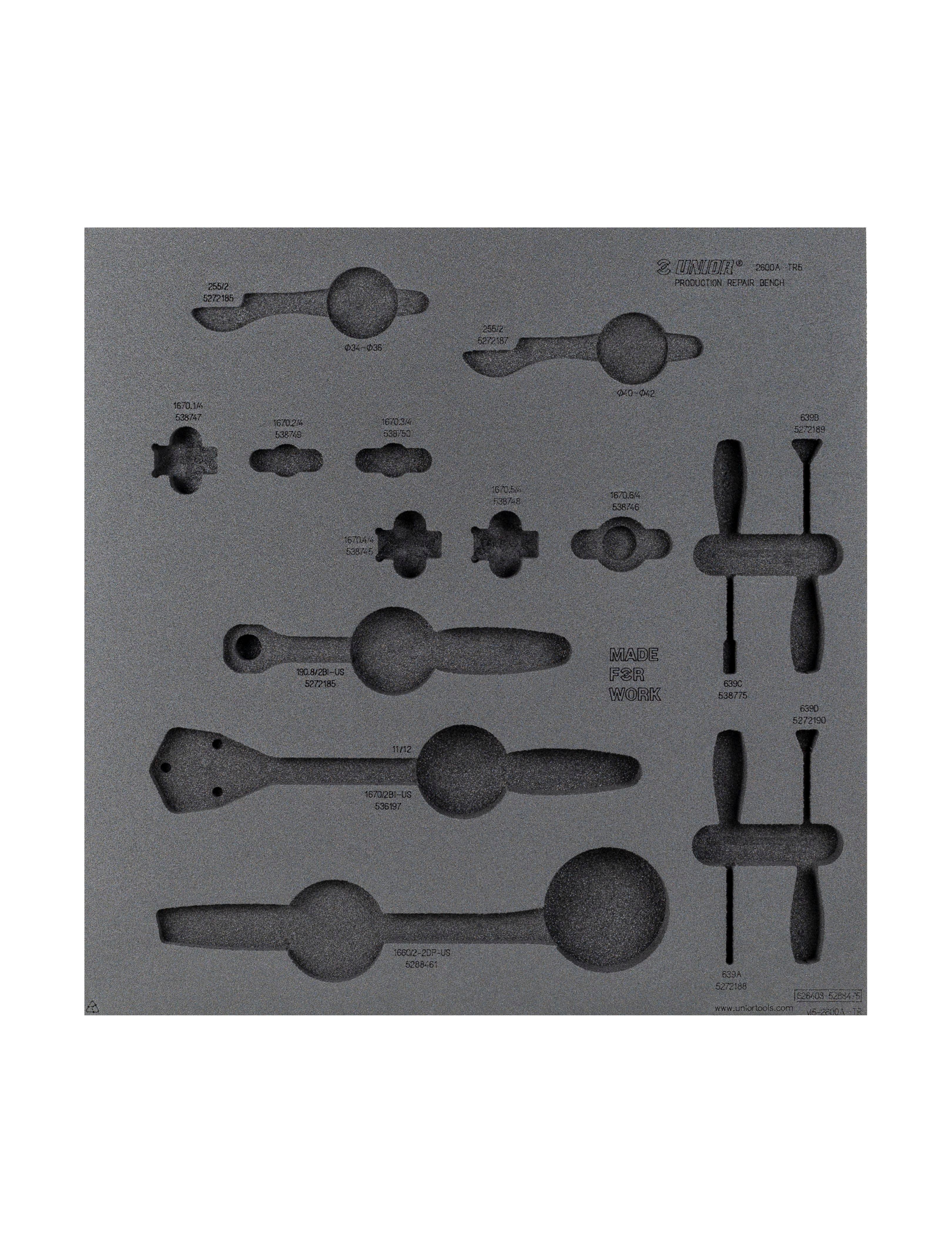 Unior Drawer Foam Insert Production 5 Tool Main image