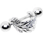 16G 3/8 Steel Barbell Floating Feather Cartilage Cuff
