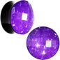 7/8 Black Acrylic Fuchsia Galaxy Faceted Saddle Plug Set