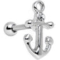 16G 1/4 Clear Gem Settle Down Anchor Cartilage Earring