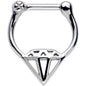 16G 1/4 Stainless Steel Drop Diamond Inspired Septum Clicker