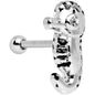 16G 1/4 Clear Gem Eyeball Seahorse Cartilage Earring