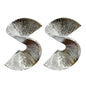S-shaped geometric metal earrings