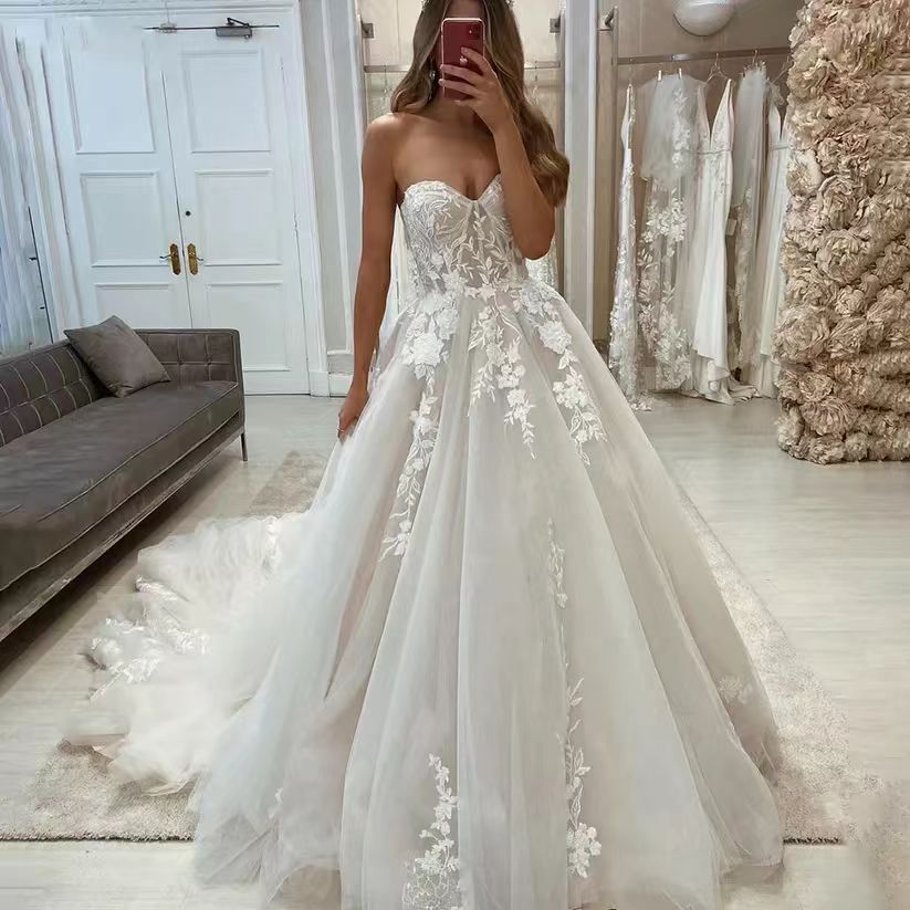 Bridal Lace Tube Top Main Yarn Heavy Industry Advanced