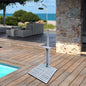 Outdoor Garden Pool Shower with Chassis Board, Cooling Solution, Gray Solid W