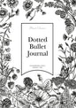 Dotted Bullet Journal: Medium A5 - 5.83X8.27 (Black & White Flowers) - Paperback