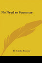 No Need to Stammer - Paperback