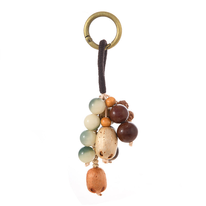 New Chinese-style Wish-Fulfillment Seed-Bead Bag Charm Keychain