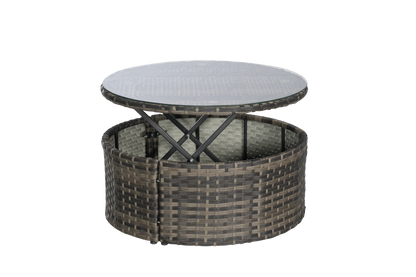 Chaise Lounge PE Rattan Canopy 380lb Capacity