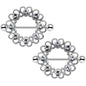14G 1 1/16 Clear Gem Always Angelic Halo Heart Nipple Shield Set