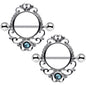 14G 3/4 Faux Turquoise Decadent Dalliance Nipple Shield Set