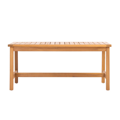 Outdoor Sofa Set Acacia Wood Textilene Teak Beige 4 Piece Seats 4