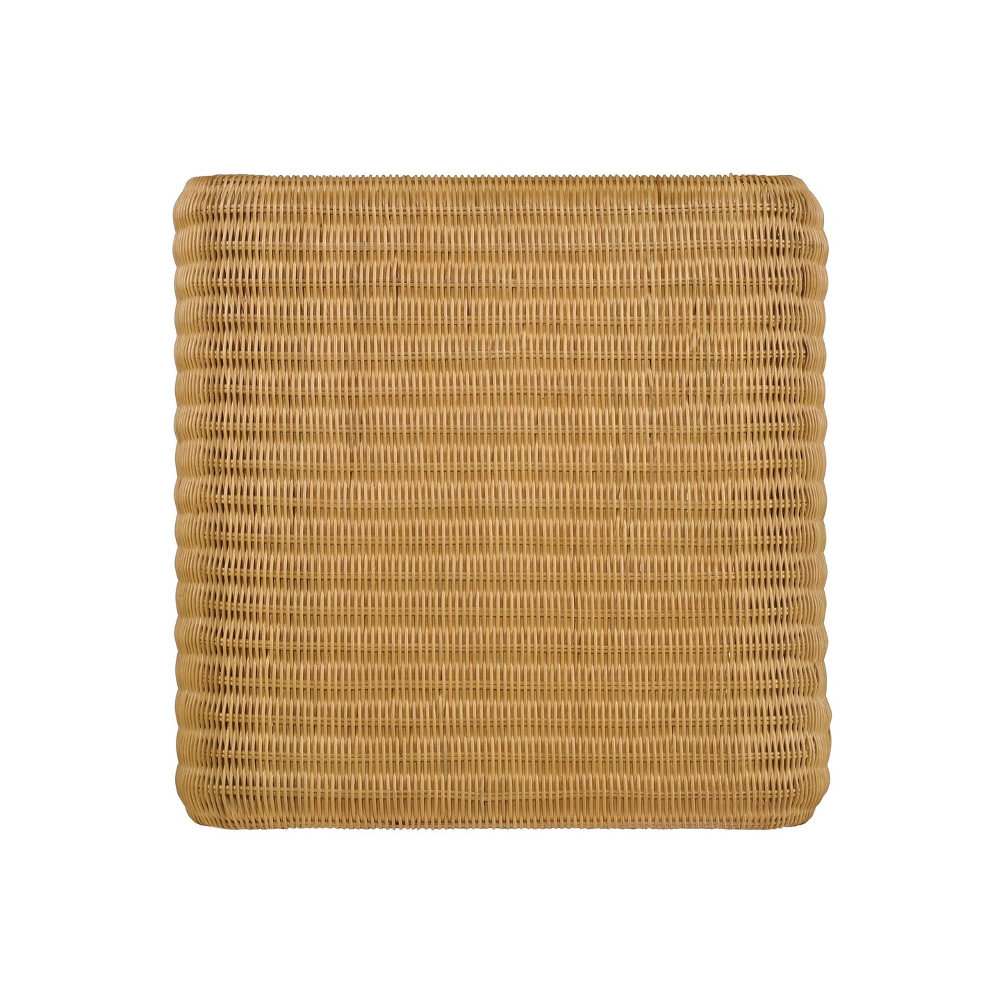 Square Woven Rattan End Table, Natural