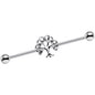 14G Celtic Trinity Knot Tree of Life Industrial Barbell 38mm