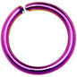 18G 1/4 Purple Anodized Annealed Steel Seamless Circular Ring