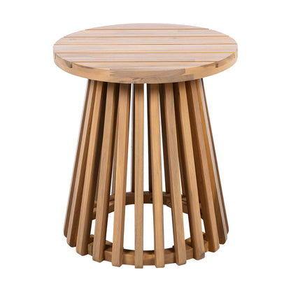 Outdoor Conversation Set Acacia Wood 3 Piece Club Chairs