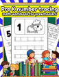 Pre K number tracing math workbook for preschoolers: Tracing numbers, shapes, line, alphabets books for kids ages 3-5 scholastic - Paperback