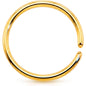 18G 3/8 Gold IP Annealed Steel Seamless Circular Ring