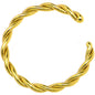 16G 5/16 Gold IP Annealed Steel Seamless Braided Circular Ring