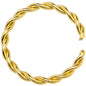 18G 5/16 Gold IP Annealed Steel Seamless Braided Circular Ring