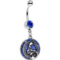 Royal Blue Gem Mythical Mermaid Dangle Belly Ring