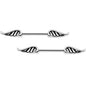 14G 9/16 Steel Fly with the Angel Wings Nipple Barbell Set