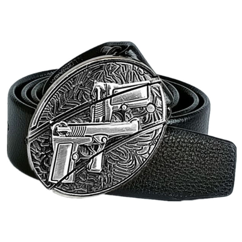 Smooth Buckle For Self-defense Trendy Punk-style Belt Buckle With A Distinctive Look