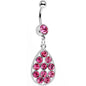 Pink Gem Dingy Drop Dangle Belly Ring