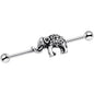 14G Stainless Steel Wise as an Elephant Industrial Barbell 38mm
