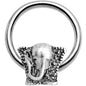 16G 3/8 Stainless Steel Pebbled Elephant BCR Closure Ring