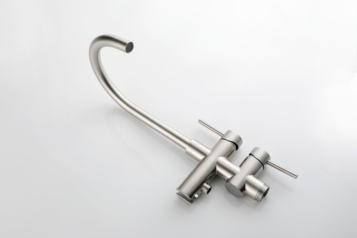Floor Mounted Tub Faucet High Flow Freestanding Tub Filler with Handheld Shower Swivel