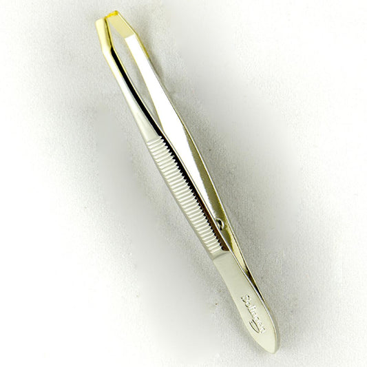 Perge Solingen Gold Plated Tweezers - Precision Grooming Tool for Eyebrow Shaping & Small Object Handling