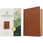 NLT Life Application Study Bible, Third Edition (Genuine Leather, Brown, Red Letter) - Leather