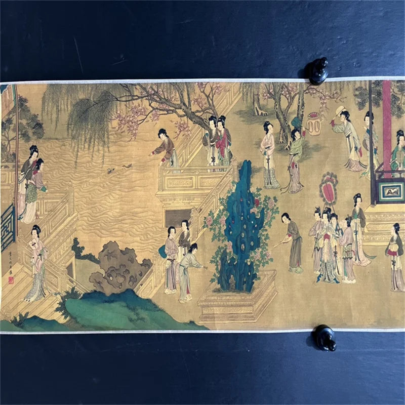 Chinese Long Scroll Painting – Qiu Ying "Hundred Beauties"