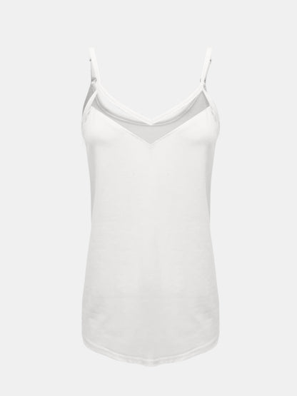Semi-Sheer V-Neck Cami Top