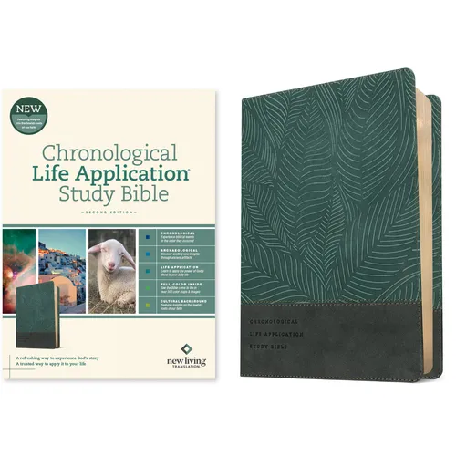 NLT Chronological Life Application Study Bible, Second Edition (Leatherlike, Palm Forest Teal) - Imitation Leather
