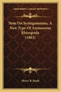 Note On Syringammina, A New Type Of Arenaceous Rhizopoda (1883) - Paperback