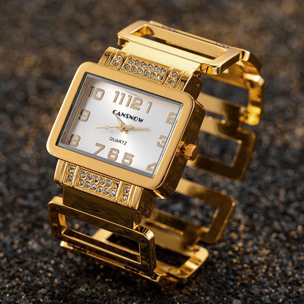 Fashionable Gold And Silver Womens Watch