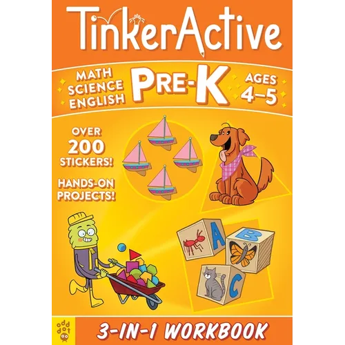 Tinkeractive Pre-K 3-In-1 Workbook: Math, Science, English Language Arts - Paperback