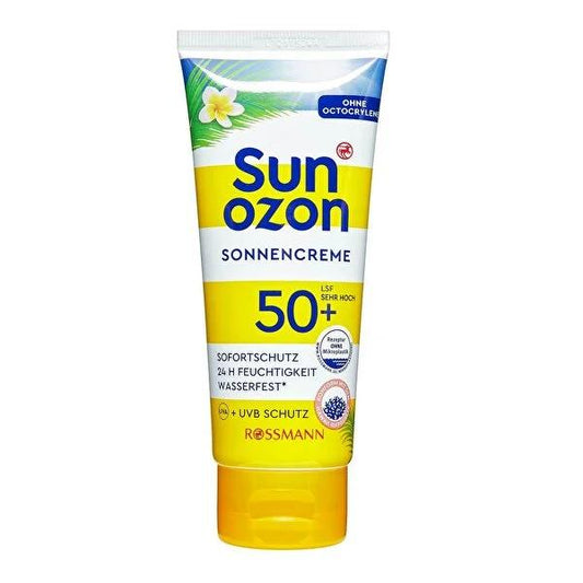 Sunozon SPF 50+ Vegan Sunscreen - Moisturizing Sun Cream with UVA/UVB Protection, 3.38 fl oz