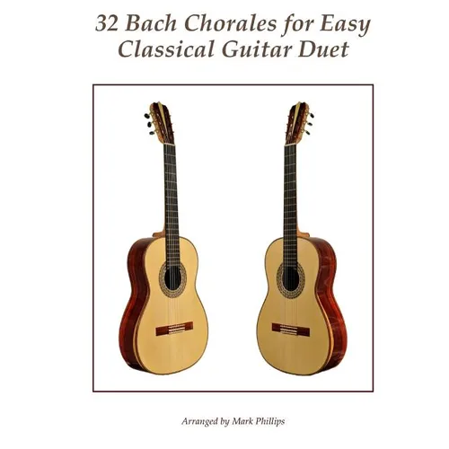 32 Bach Chorales for Easy Classical Guitar Duet - Paperback