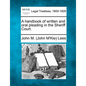 A Handbook of Written and Oral Pleading in the Sheriff Court. - Paperback