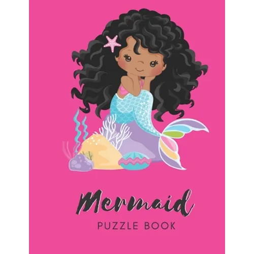 Mermaid Puzzle Book: Connect The Dots Puzzles - 30 Pages - Paperback - Made In USA - Size 8.5 x 11 - Paperback
