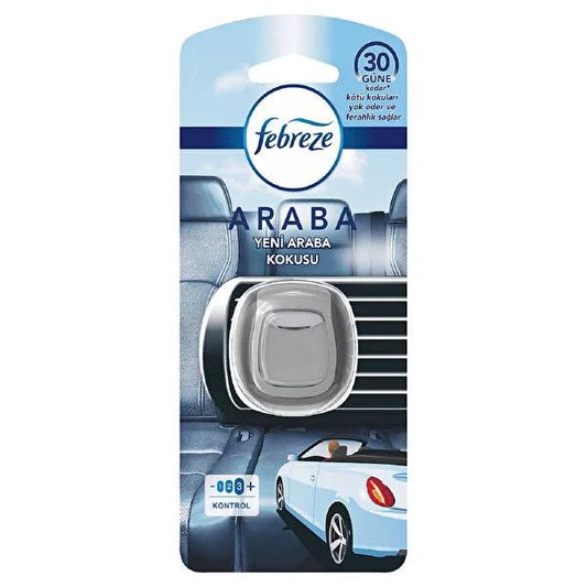 Febreze Car Air Freshener - Odor Eliminating Vent Clip for Long Lasting New Car Scent & Cigarette Smoke Removal
