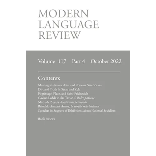Modern Language Review (117: 4) October 2022 - Paperback