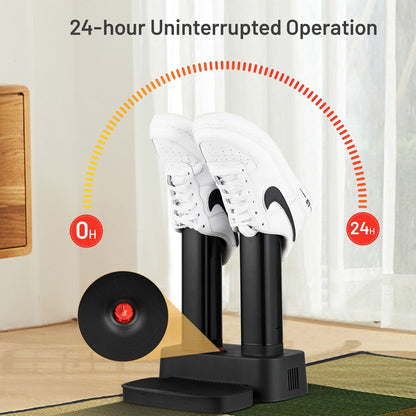 2-Shoe Electric Shoe Dryer with Portable Adjustable Warmer