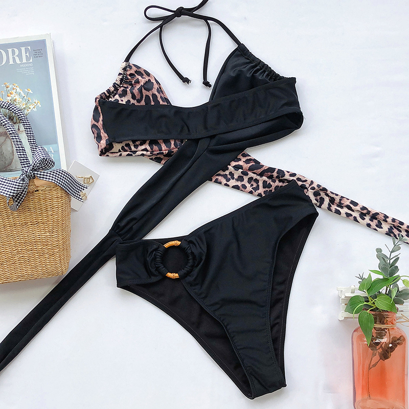 High-Waist O-Ring Bikini Set - STEVVEX